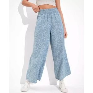 American Eagle | Smocked Floral High Waisted Pants